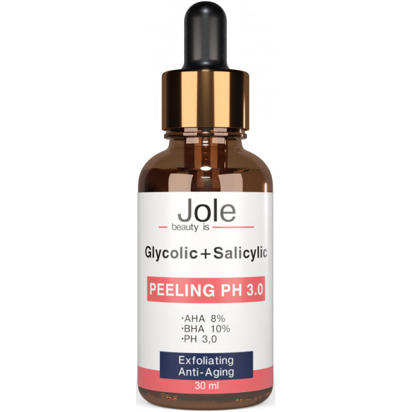 Пилинг с гликолевой и салициловой кислотами Jole Glycolic+Salicylic Peeling pH3 30ml