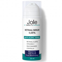 Антивікова сироватка з ретиналем 0.05%, вітаміном С та ніацинамідом Jole Retinal 0.05% 30 мл