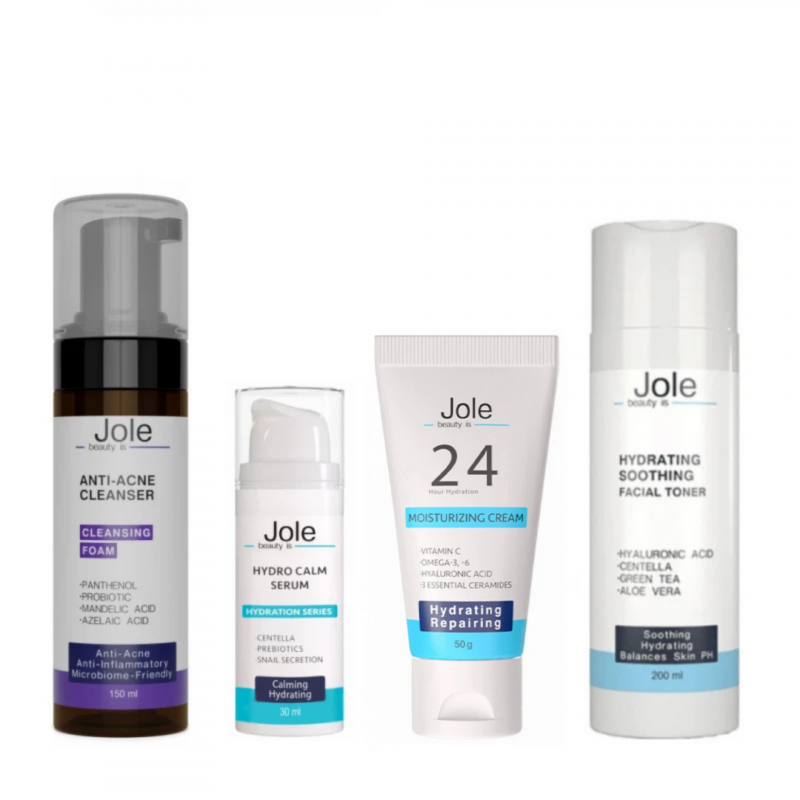 Набір для максимального зволоження нормального типу шкіри та схильної до сухості/жирності шкіри (4 одиниці)