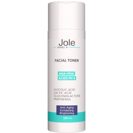 Тонер з кислотами Jole Toner AHA+PHA Acids 200ml pН 4.0 (до 15.10.2026р)